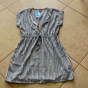 BLUE AND WHITE STRIPPED DRESS - NEW -